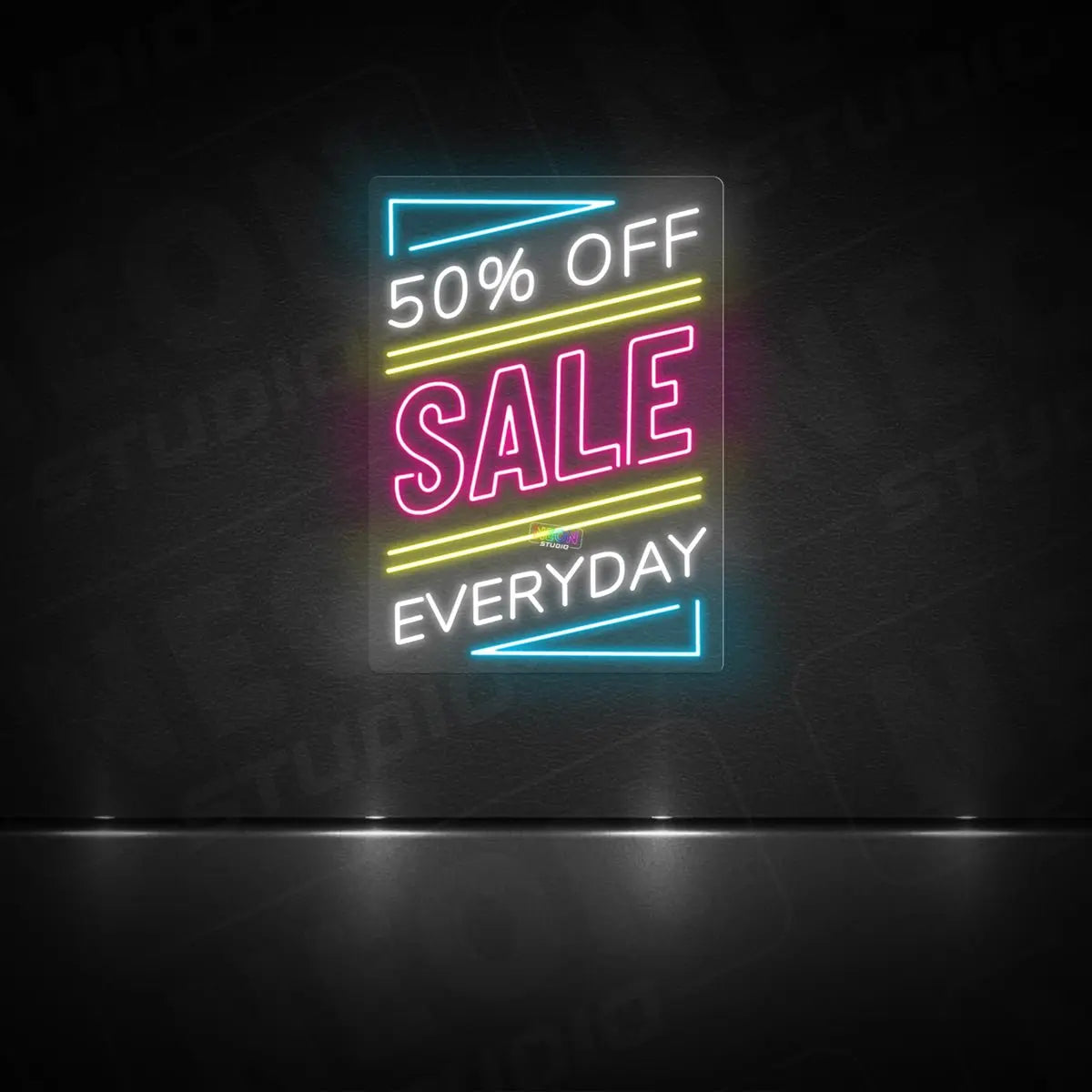 50% Sale neon sign