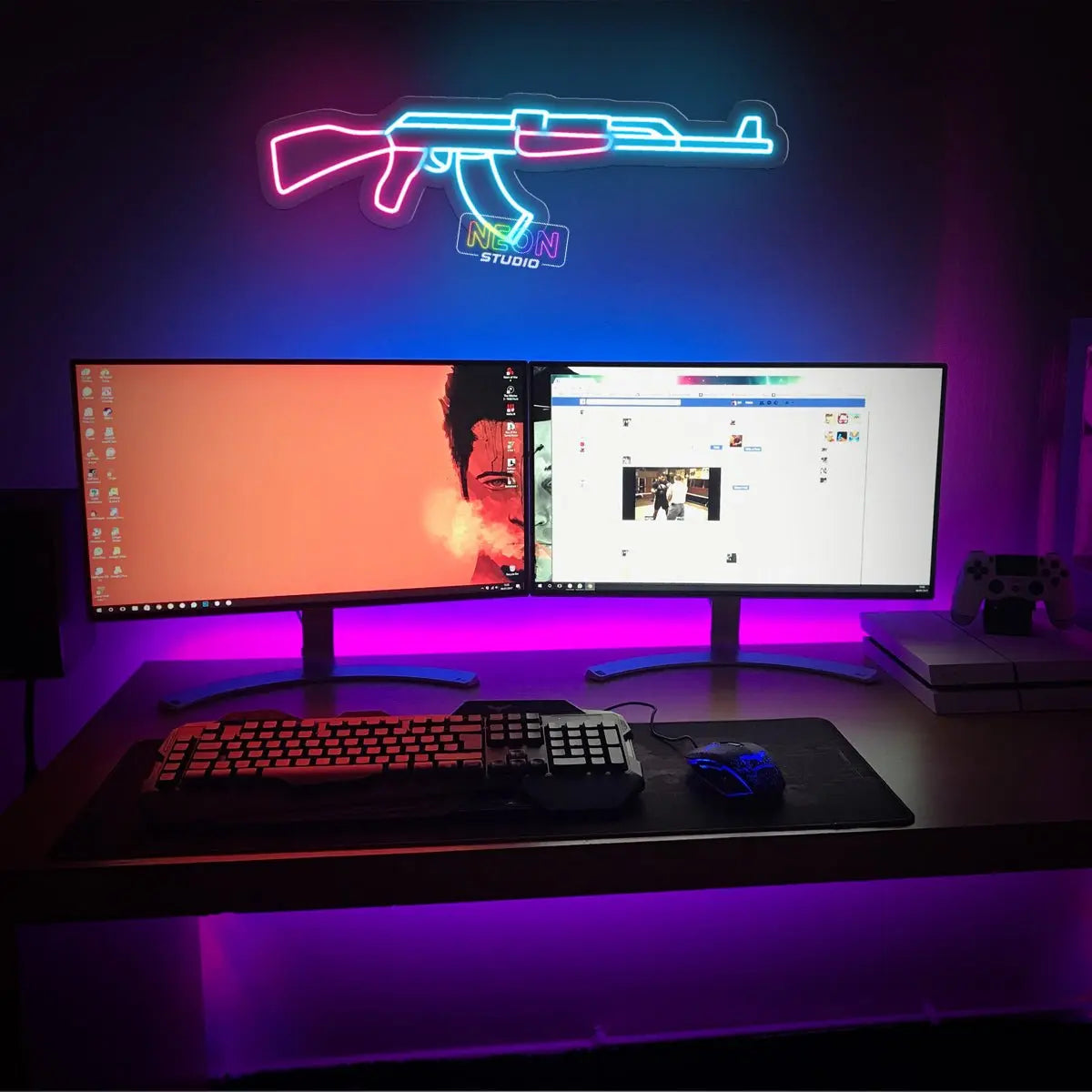 AK-47 neon sign