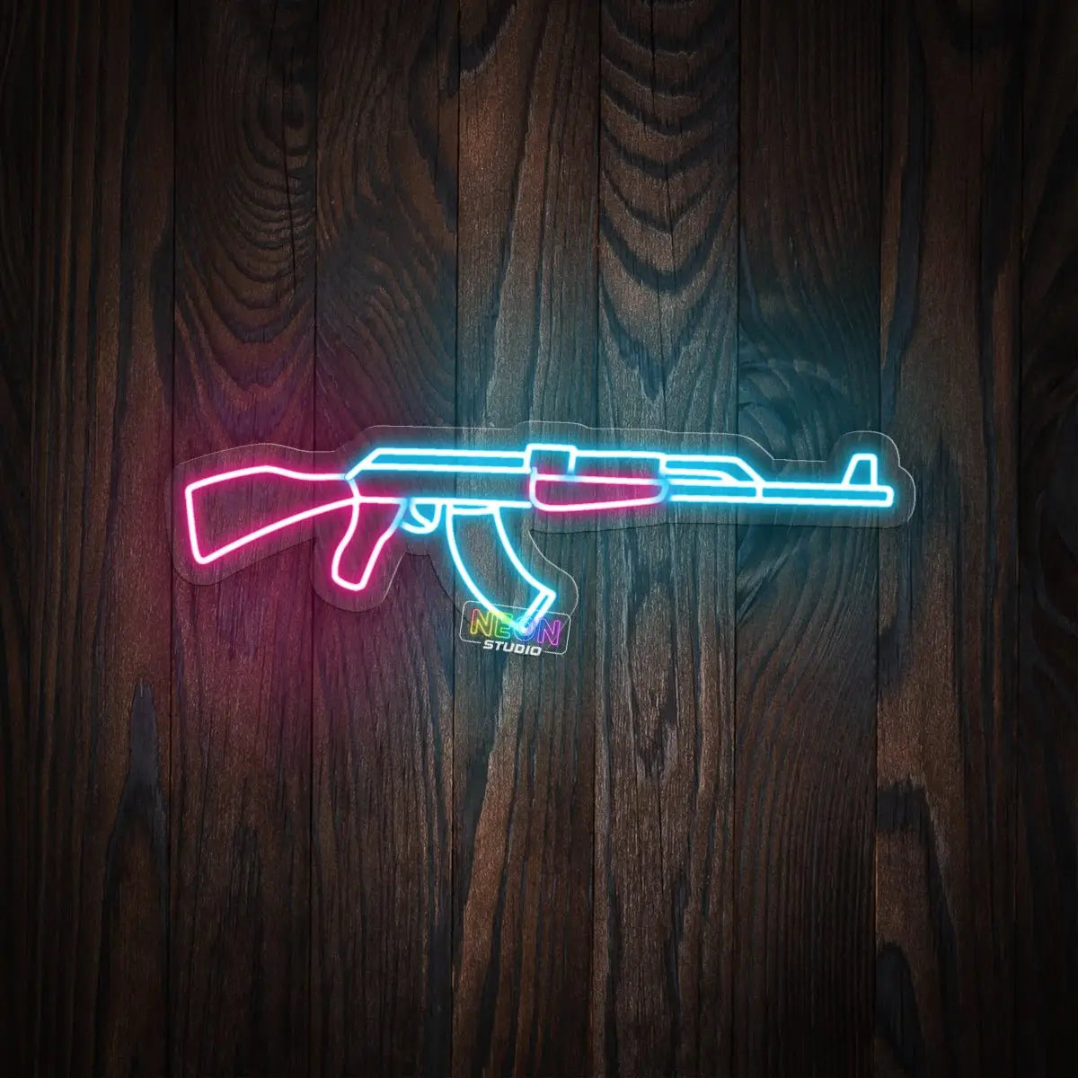 AK-47 neon sign