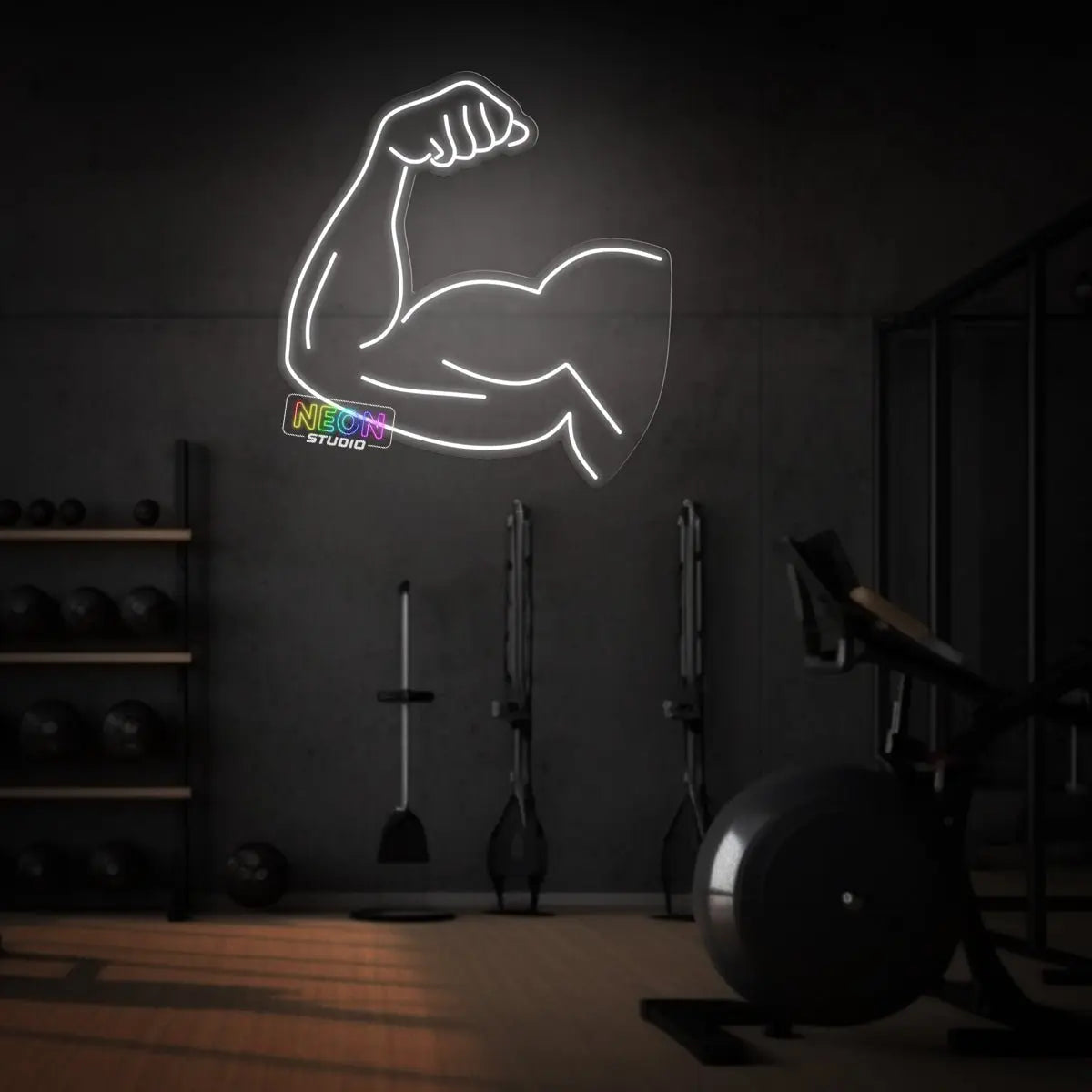 Biceps neon sign