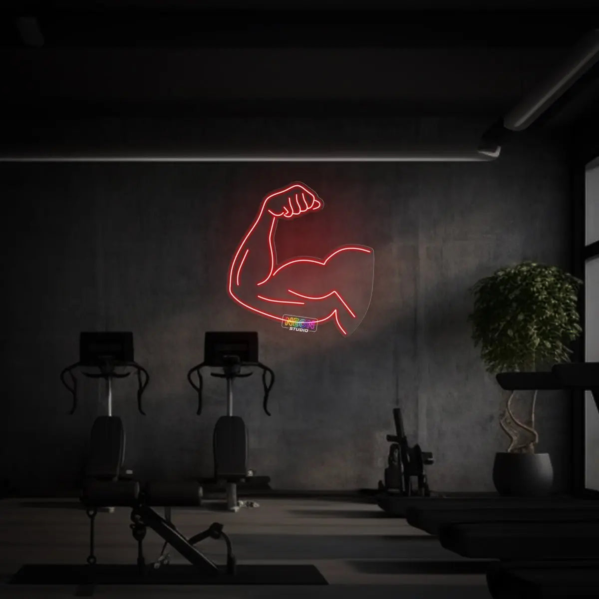 Biceps neon sign