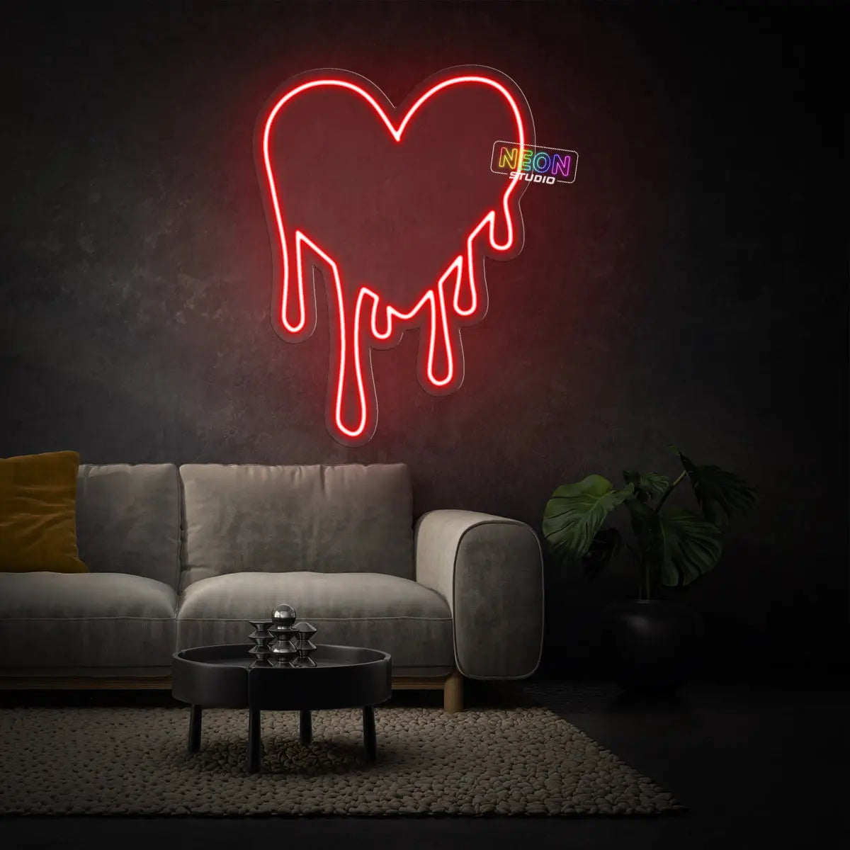 Bleading Heart neon sign