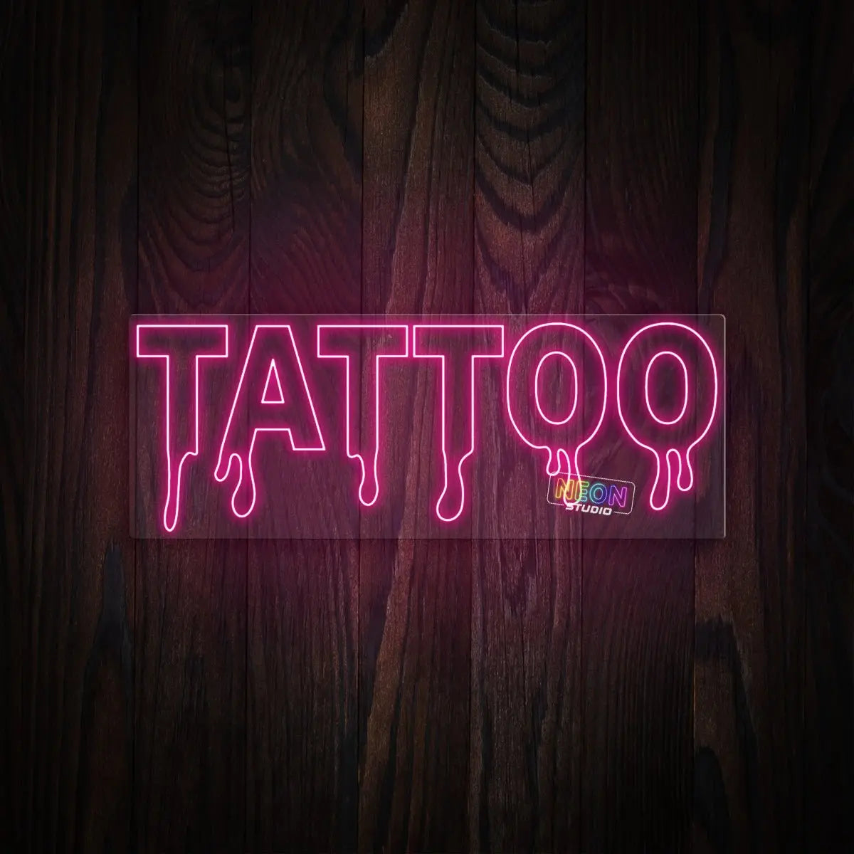 Bloody "Tattoo" Text neon sign