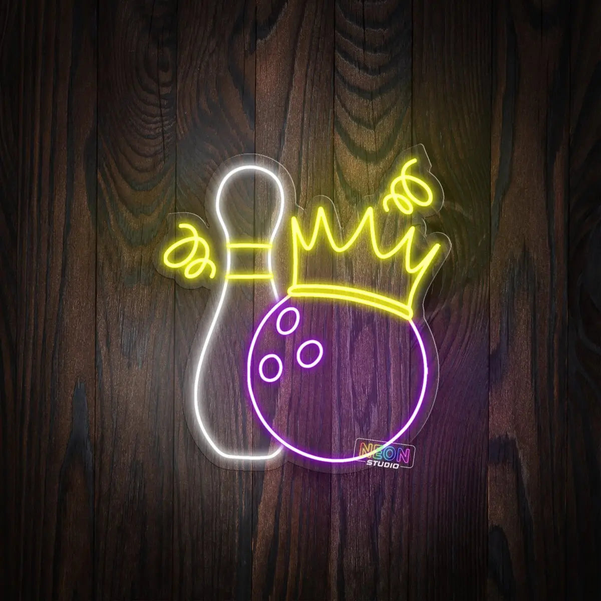 Bowling neon sign