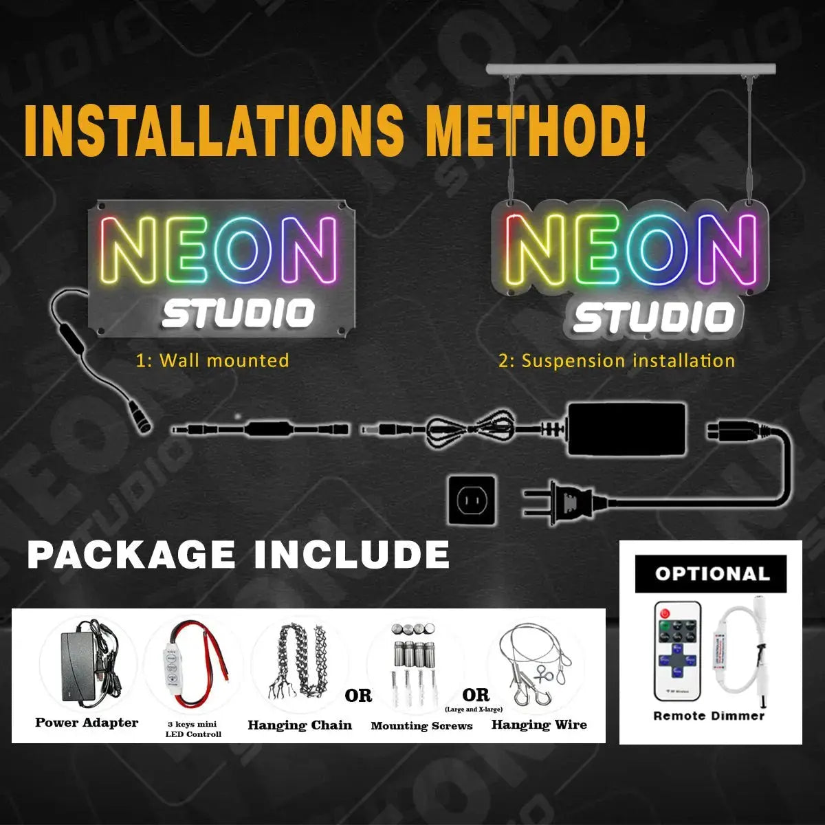 Burger round shape neon sign