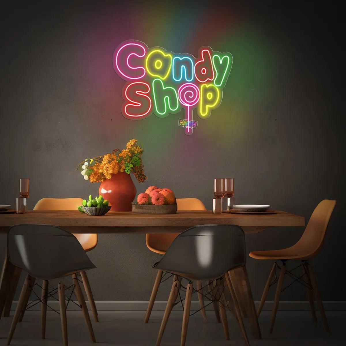 Candy shope neon sign