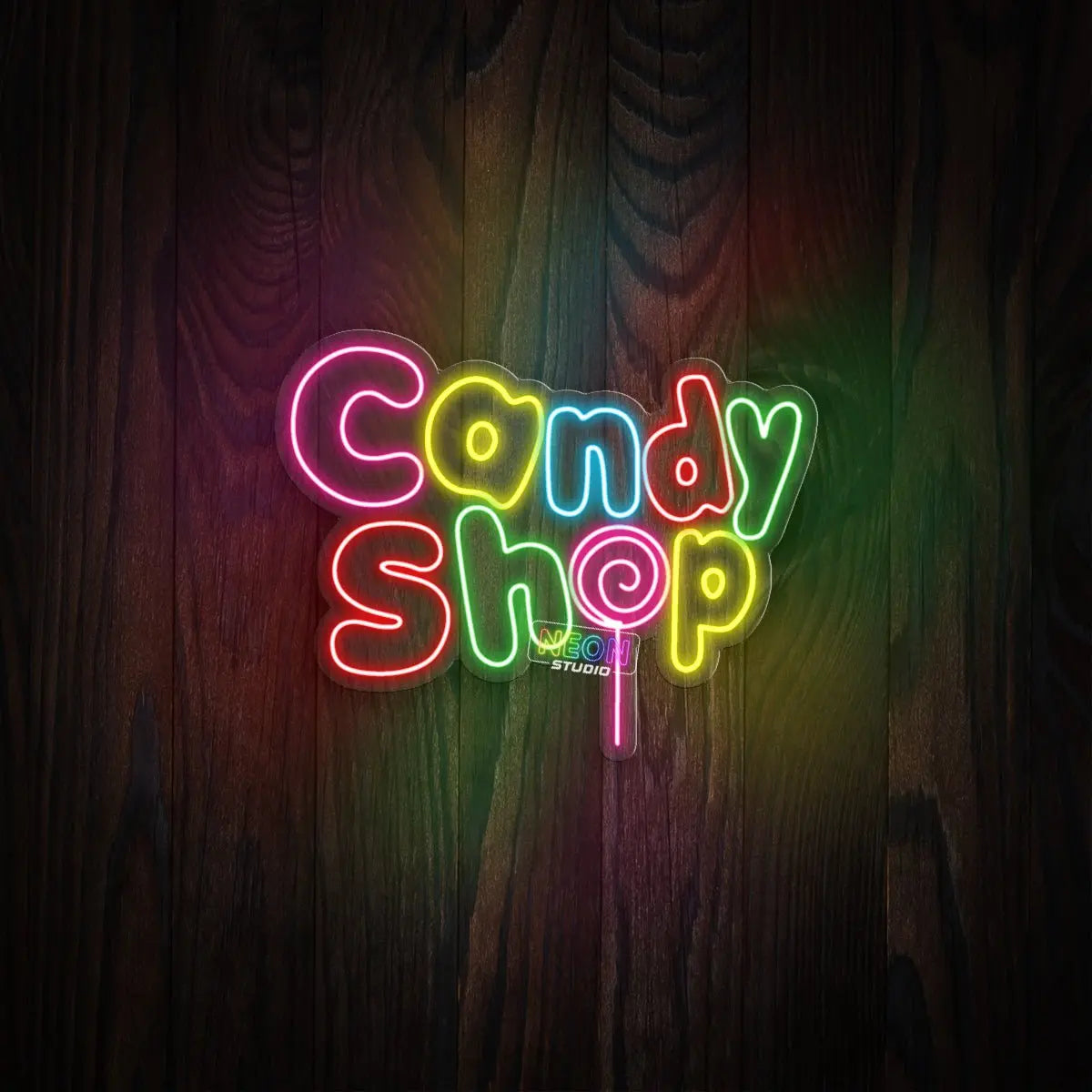 Candy shope neon sign