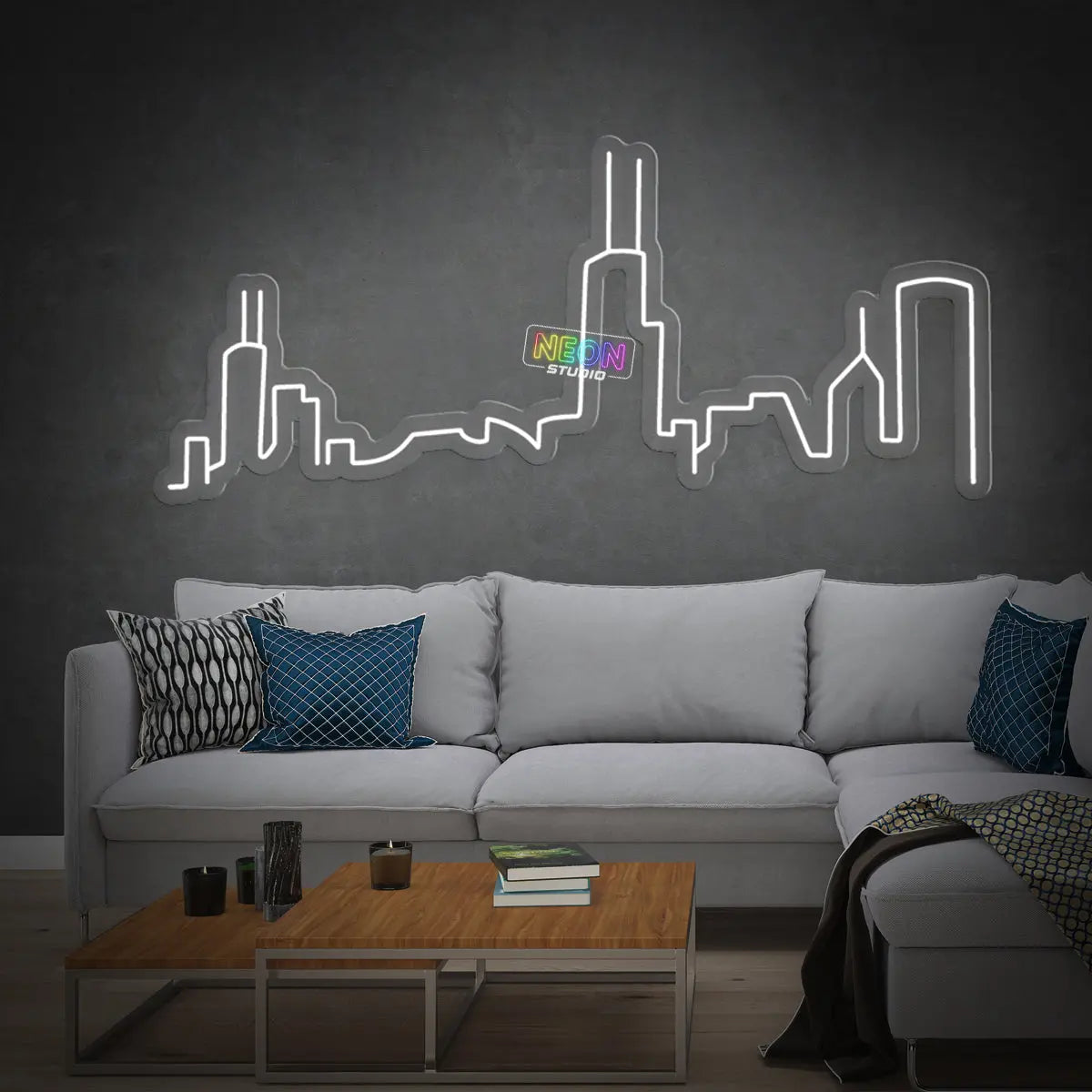 City Skyline neon sign