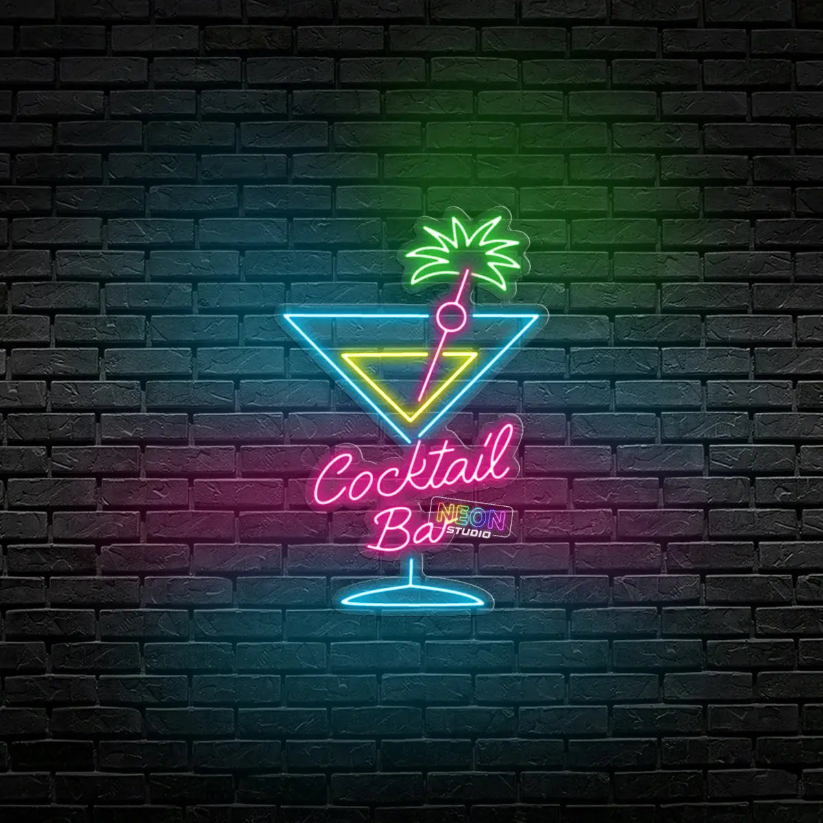Cocktail Bar with Text neon sign