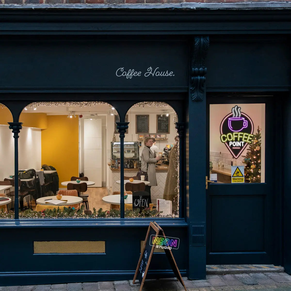 Coffee Point neon sign