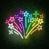 Colorful celebration neon neon sign