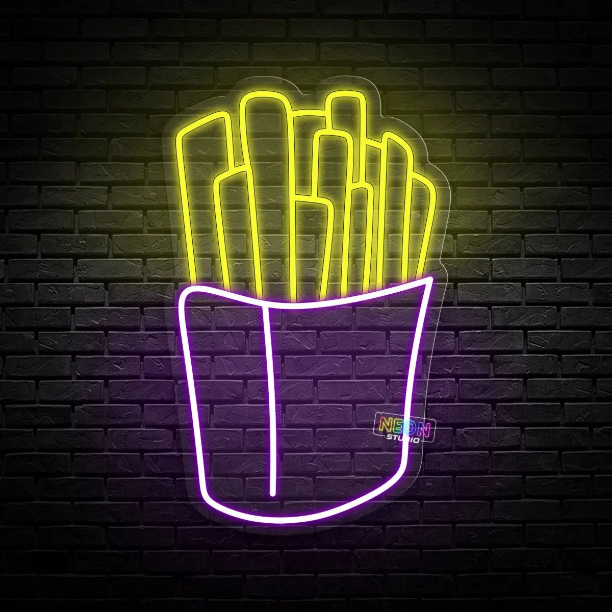 Crispy French Fries neon sign