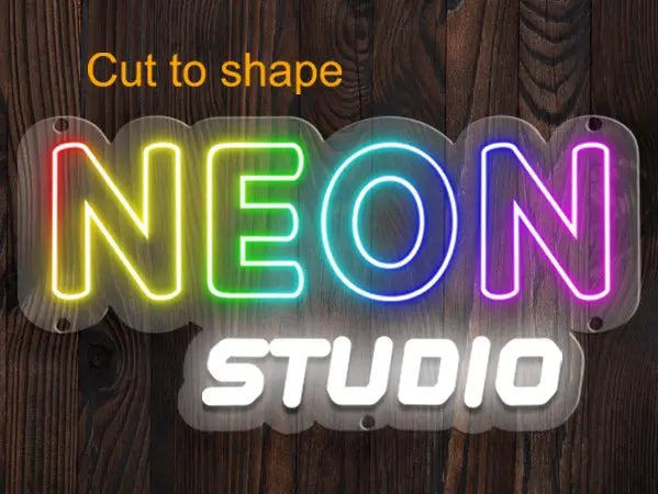Cut to shape neon sign