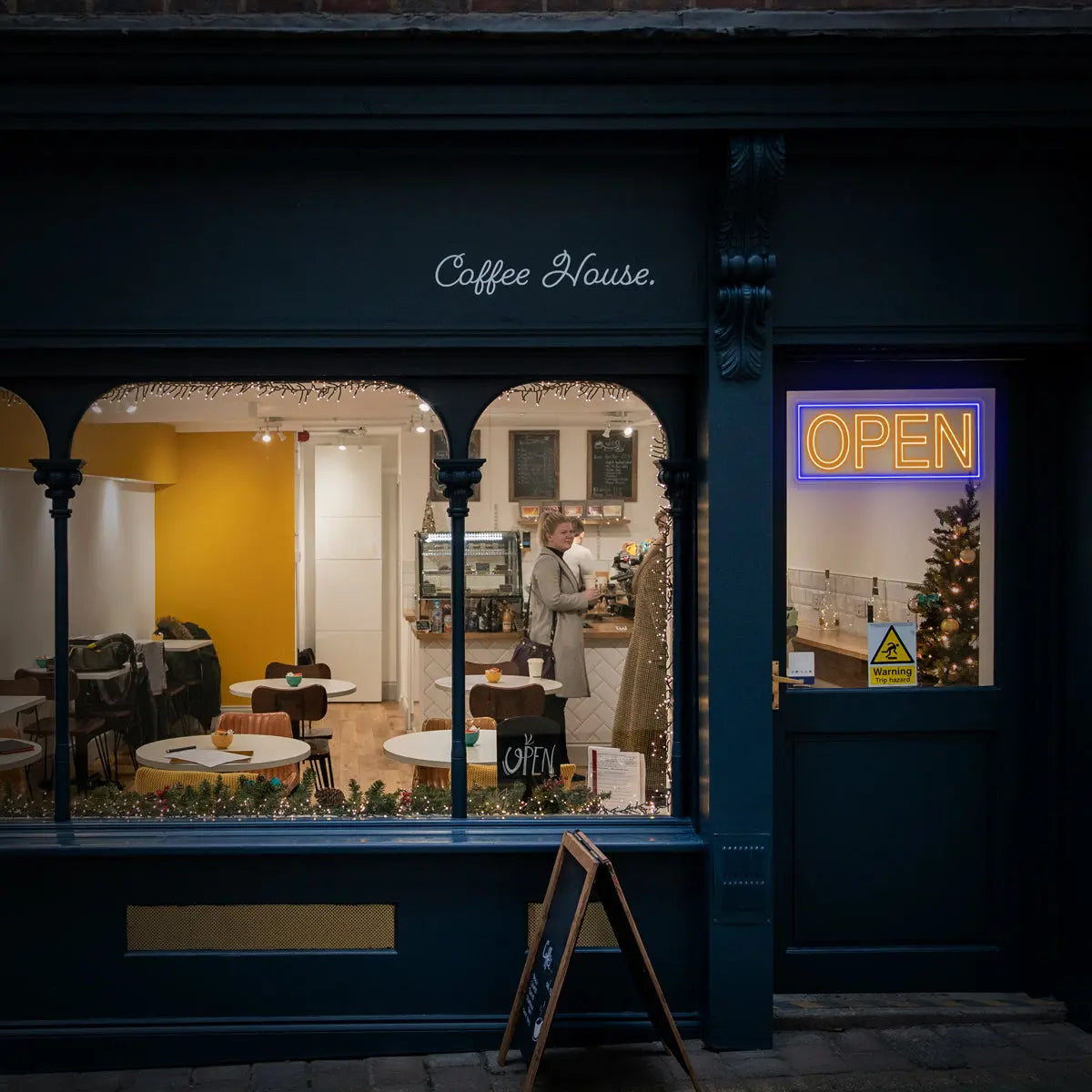 DL Open Sign Rectangle Shape neon sign