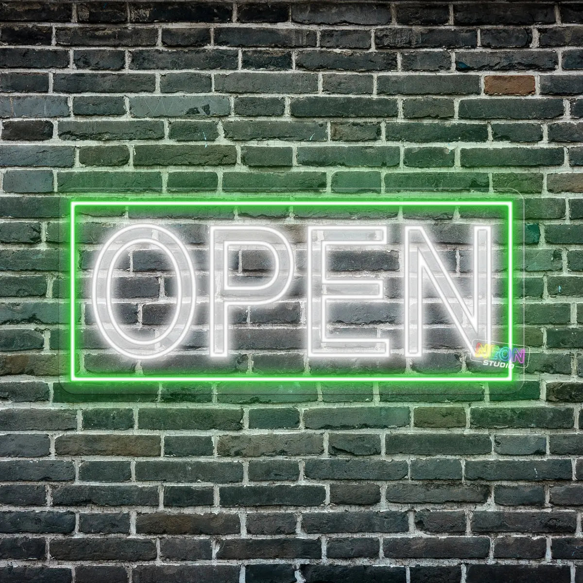 DL Open Sign Rectangle Shape neon sign