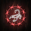 Deadly Scorpion in Barbed Wire neon sign
