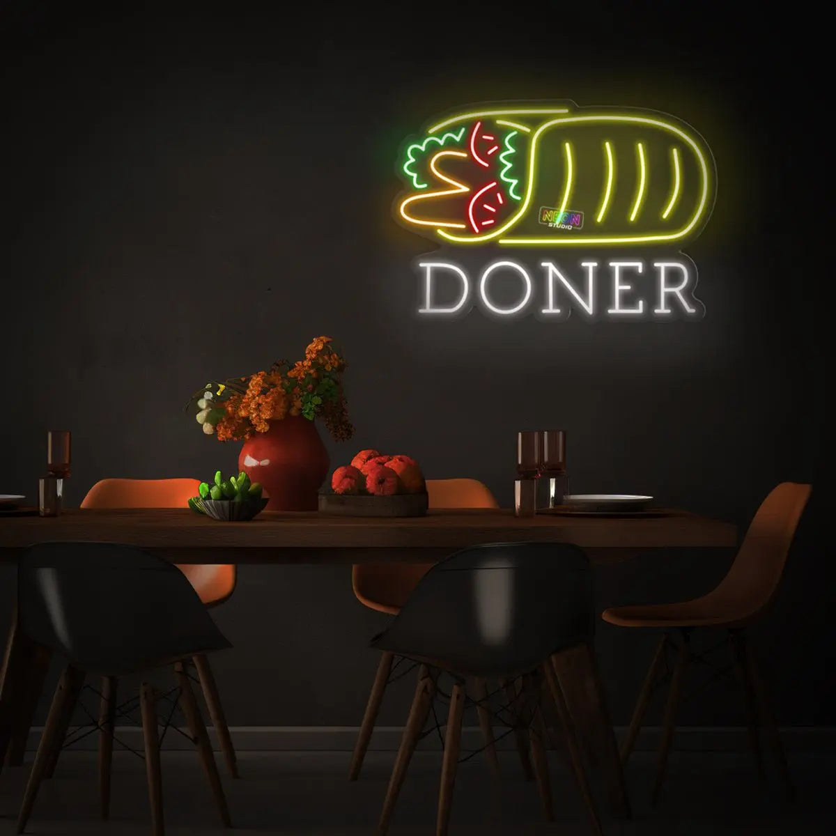 Doner neon sign