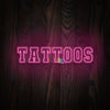 Double line "Tattoos" Text neon sign