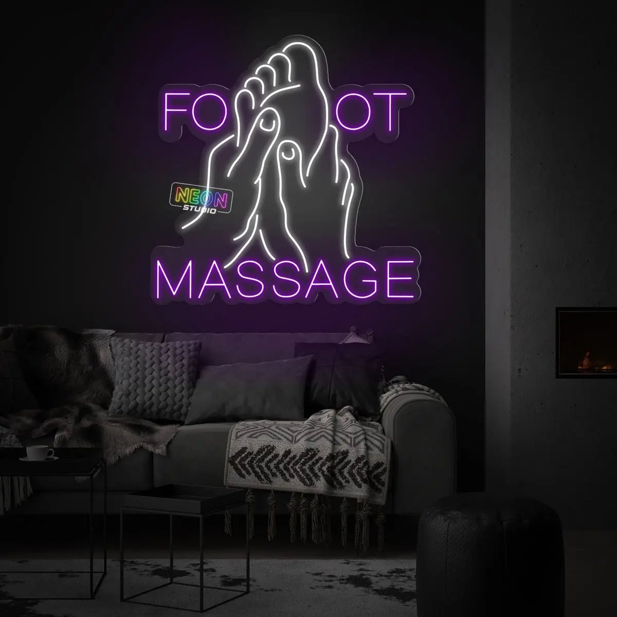 Foot Massage 2 neon sign