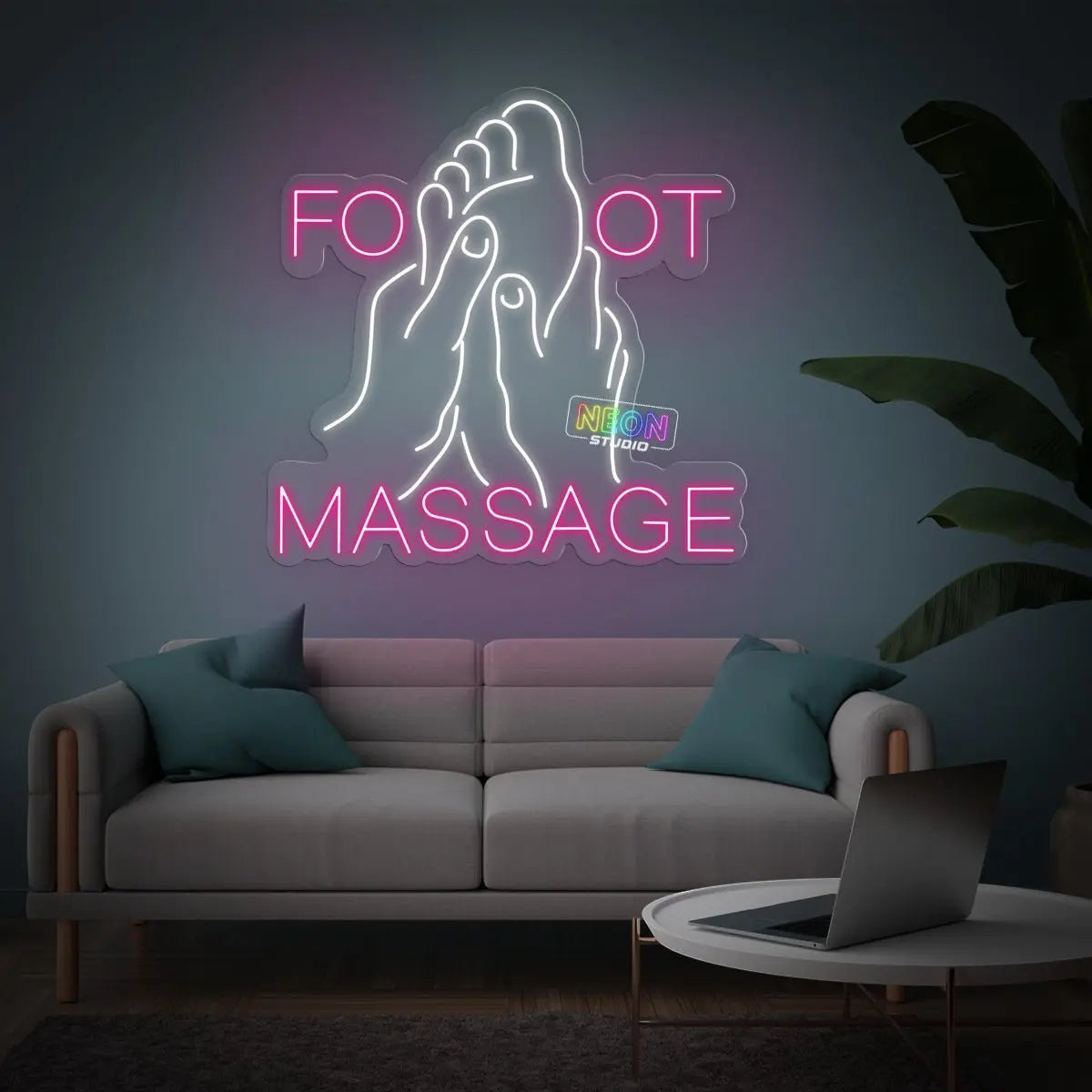 Foot Massage 2 neon sign