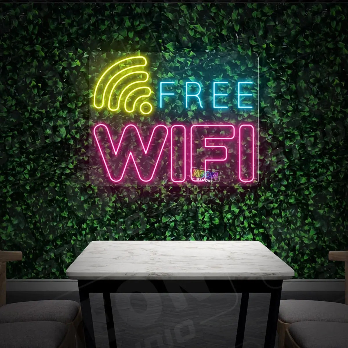 Free Wifi neon sign