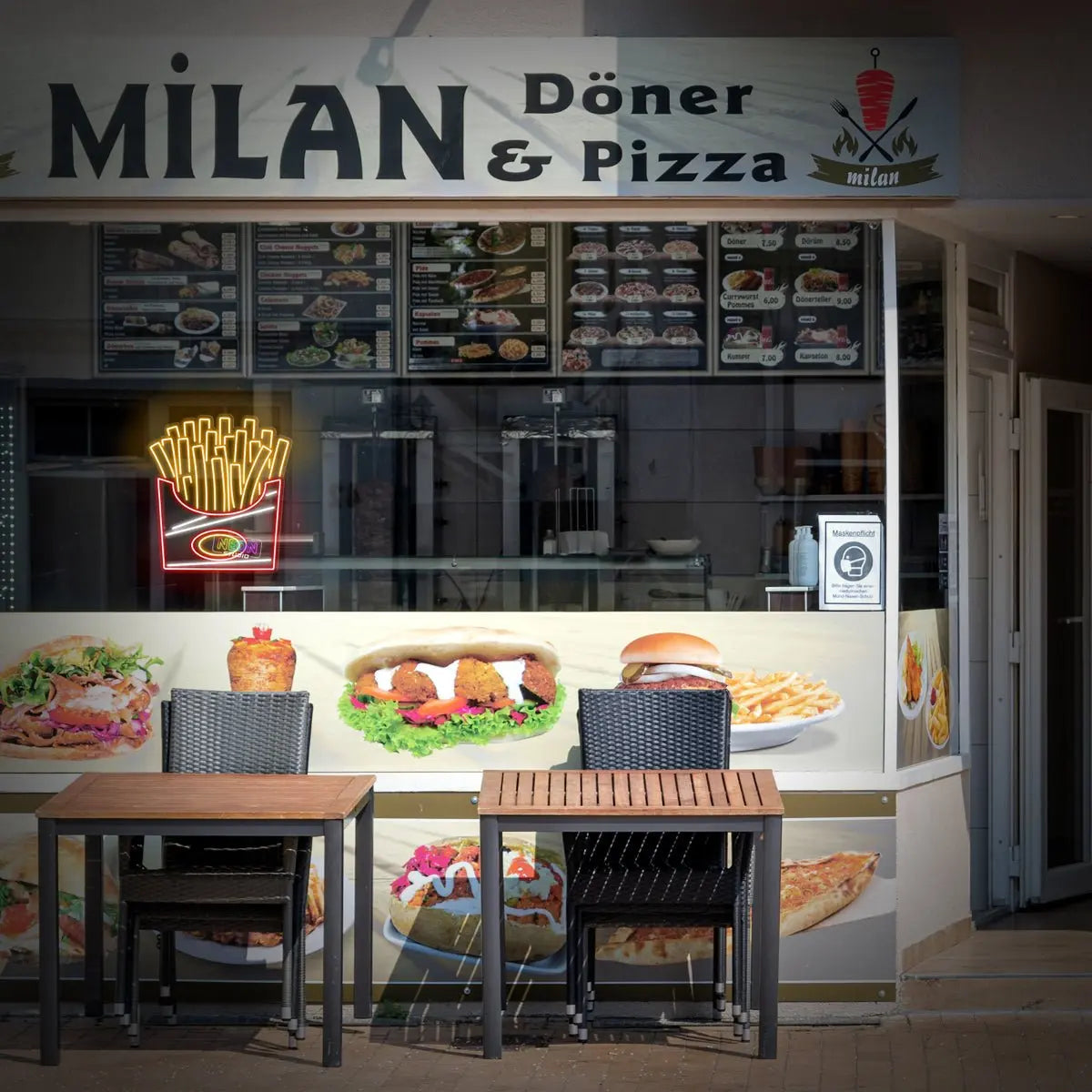 French Fries neon sign