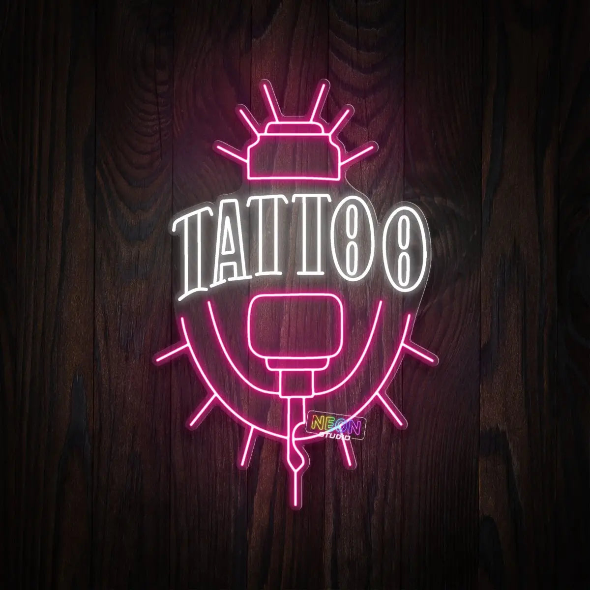 Glowing Tattoo Pen & Text neon sign