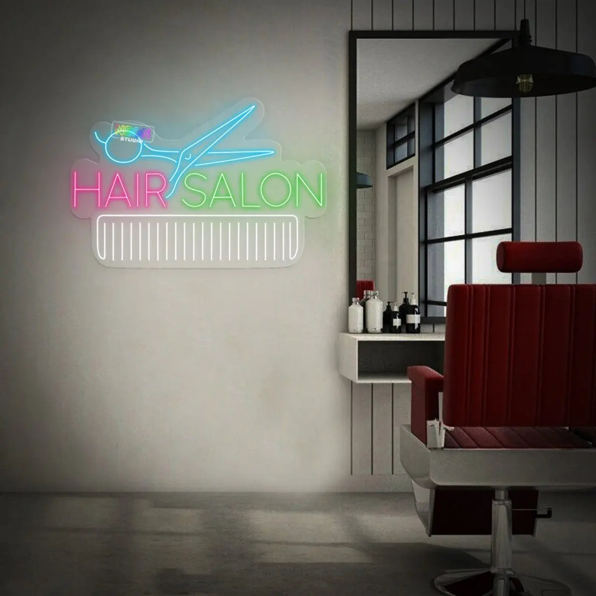 Hair salon 2 neon sign