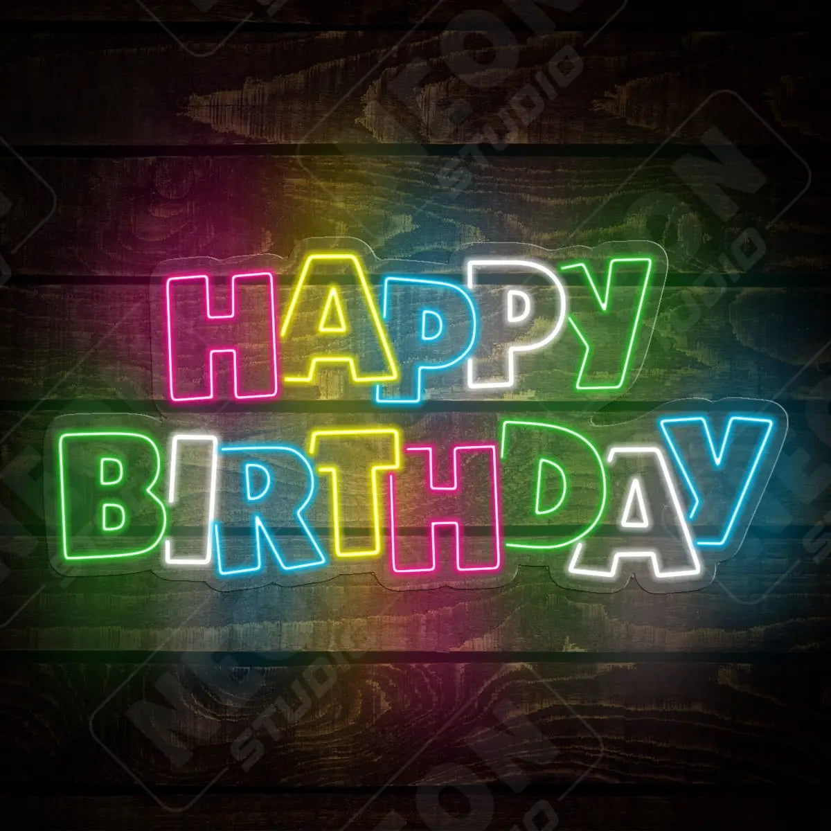 Happy Birthday neon sign
