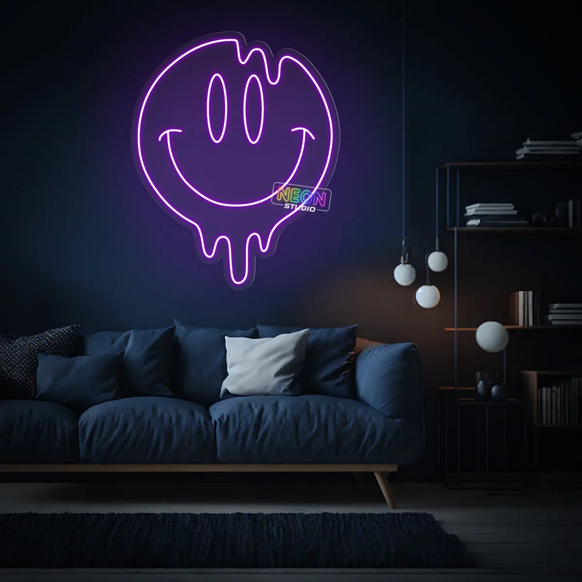 Happy Emoji neon sign