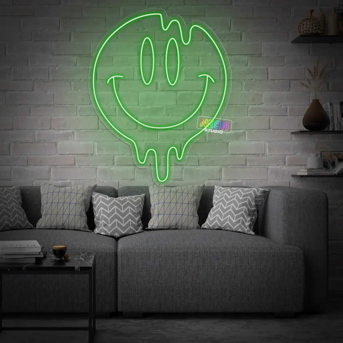 Happy Emoji neon sign