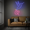Heart and Bird neon sign