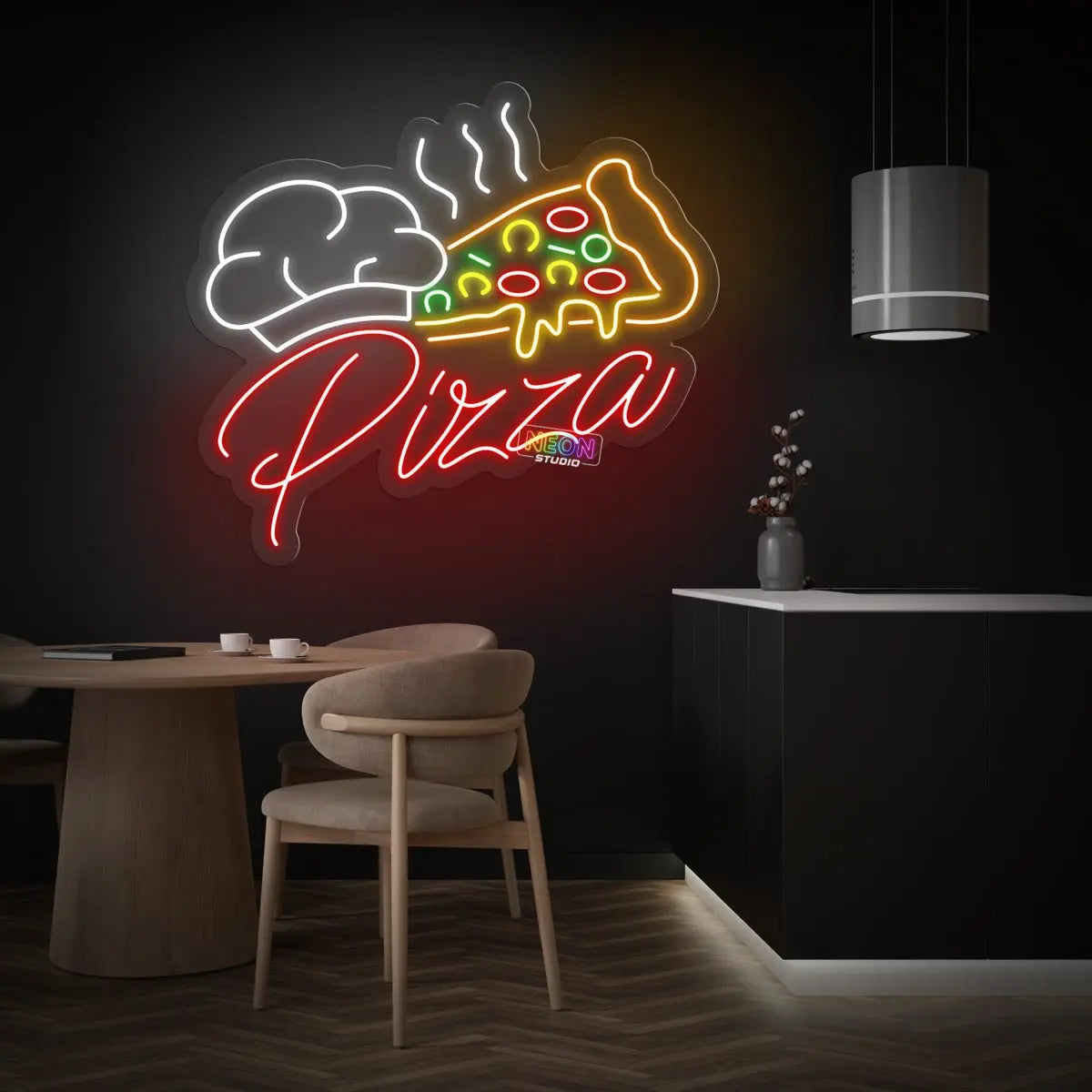 Hot Pizza neon sign