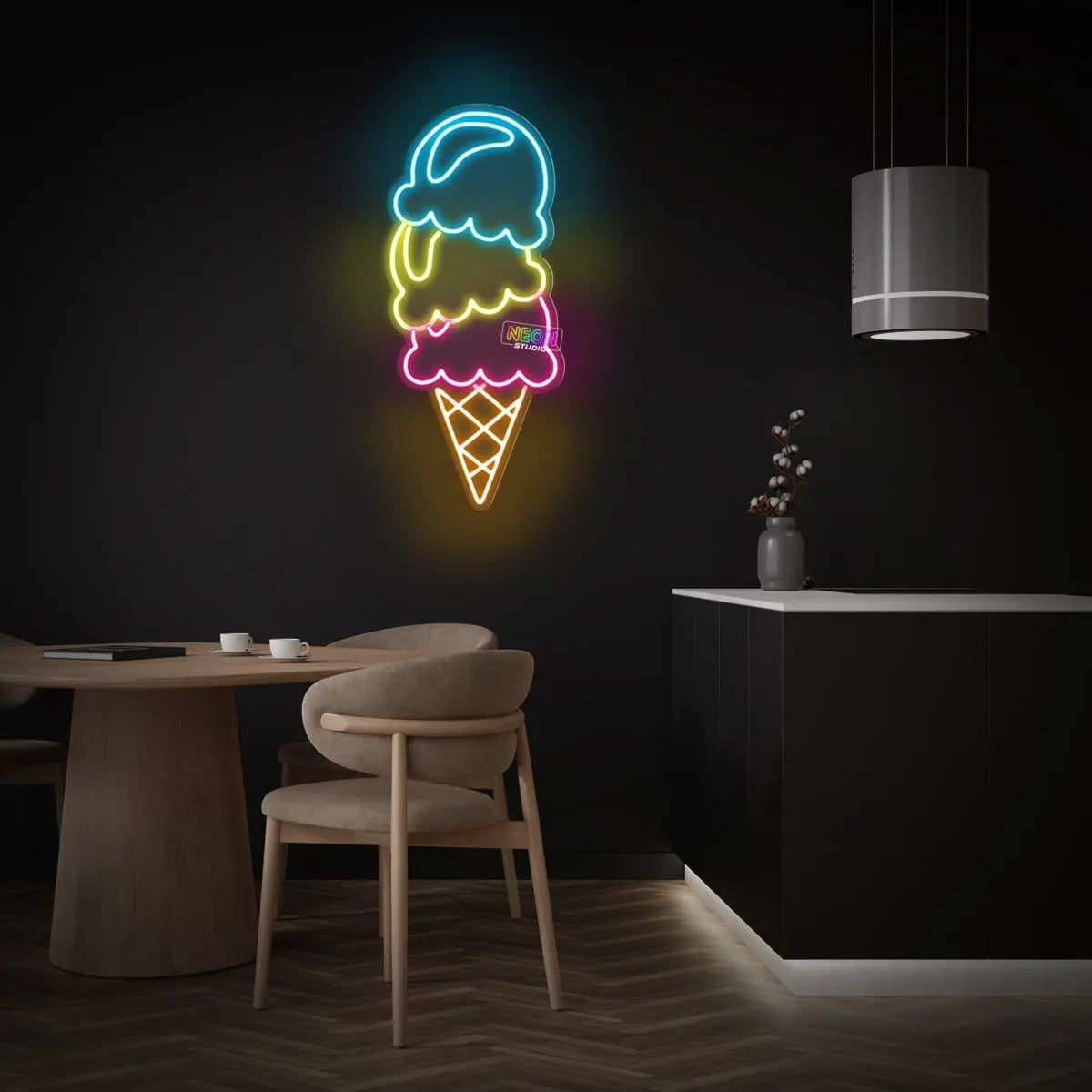 Ice cream neon sign
