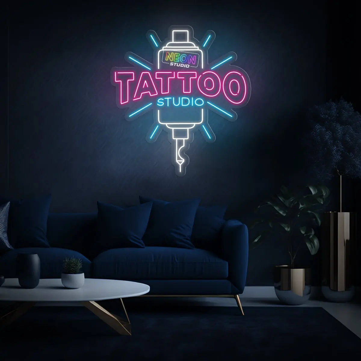 Ink Bottle & Tattoo Studio neon sign