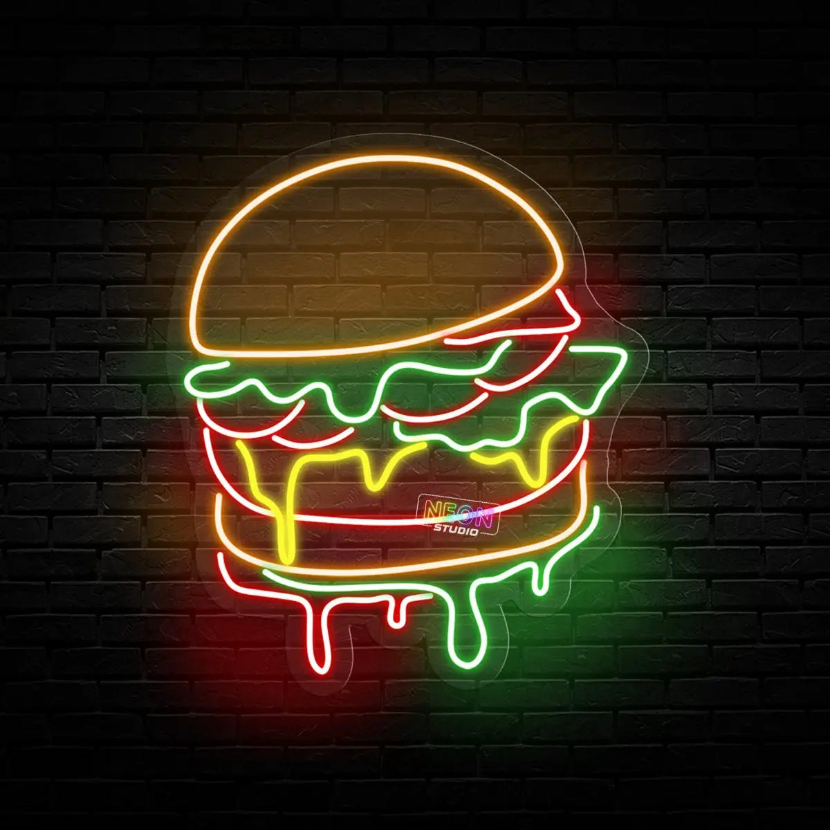Juicy Burger neon sign