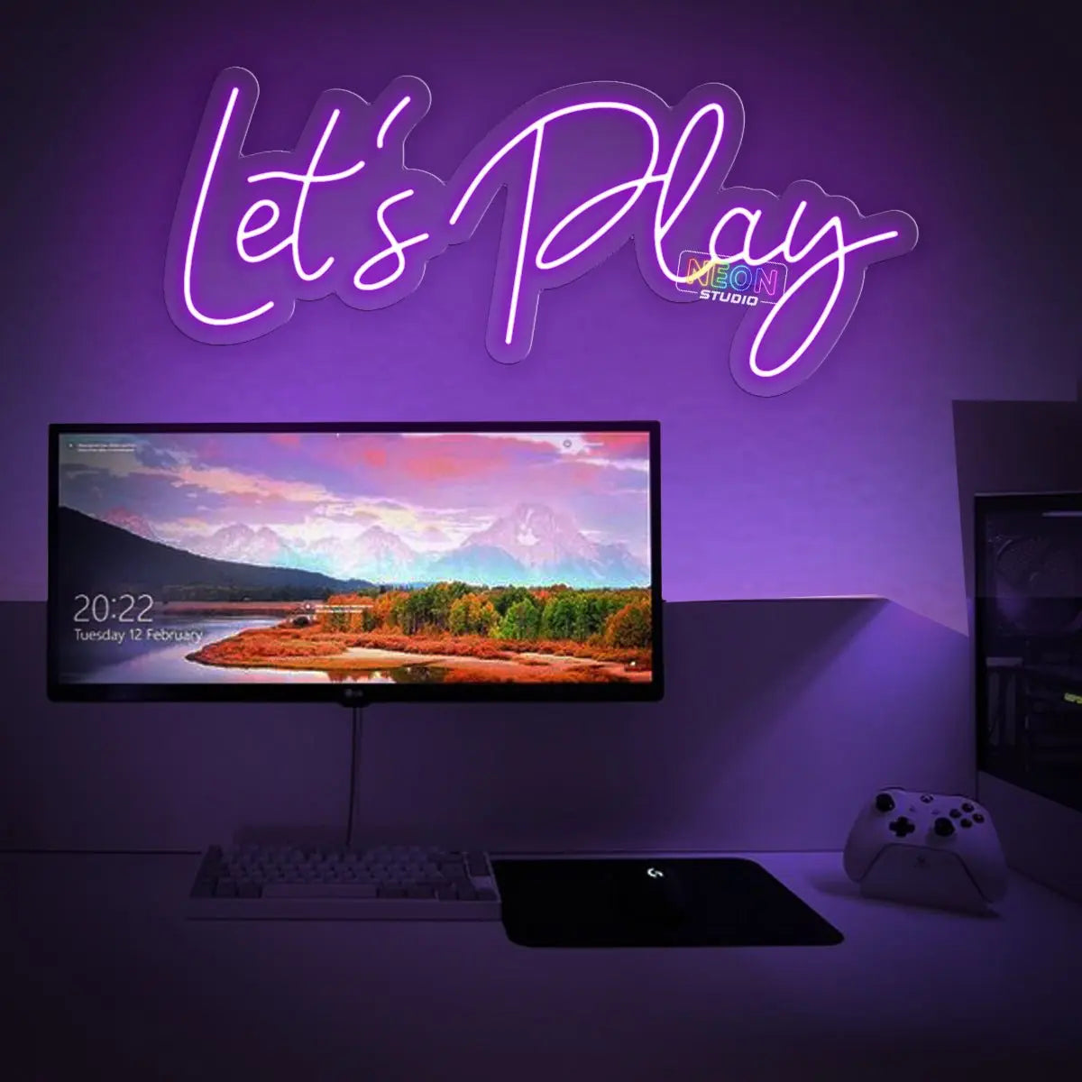 Let's Play neon sign