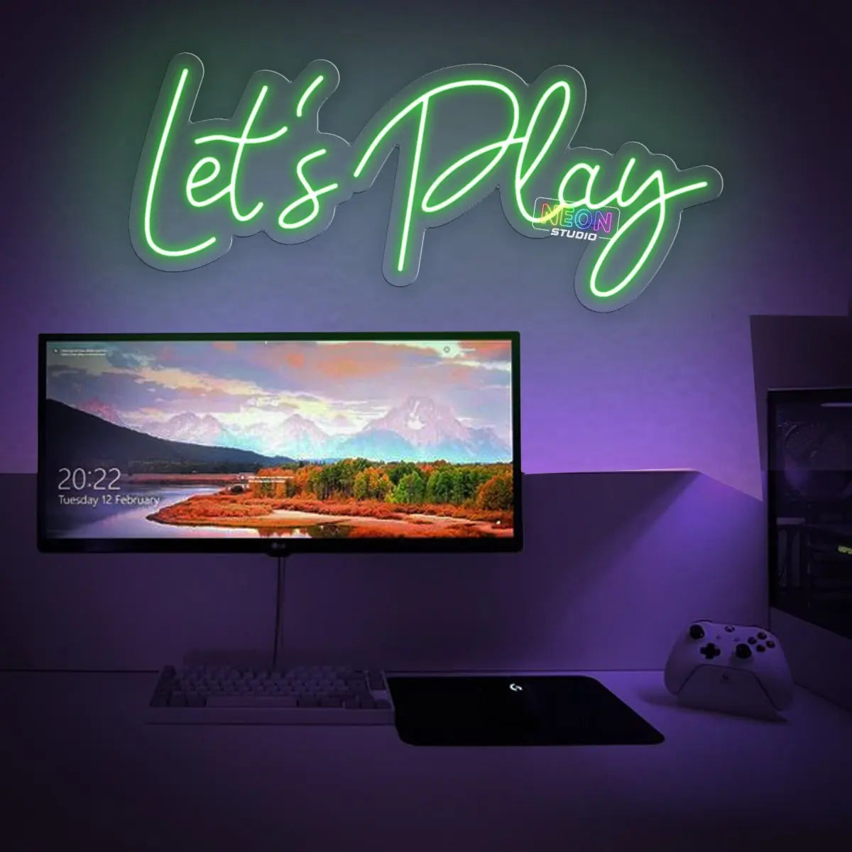 Let's Play neon sign