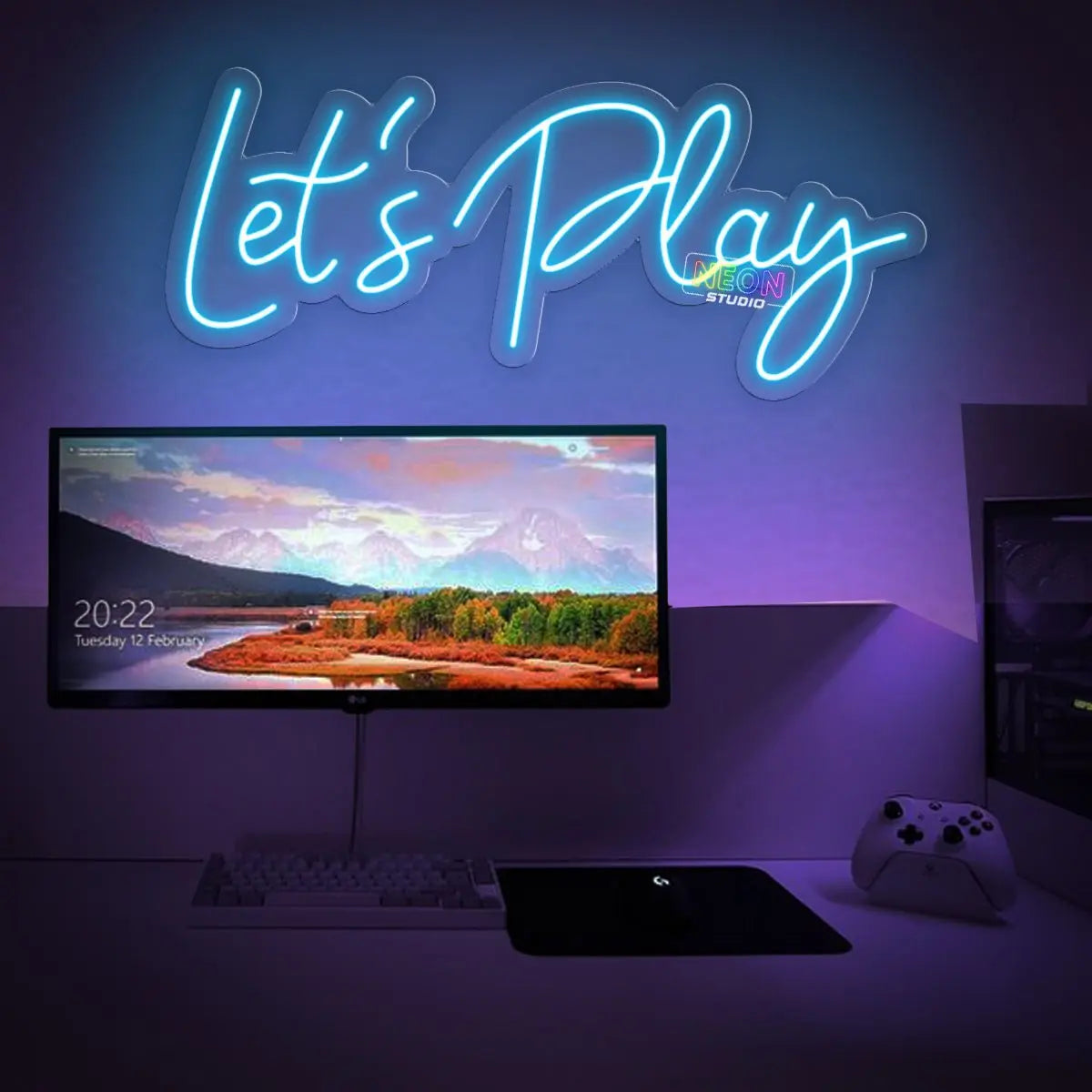 Let's Play neon sign