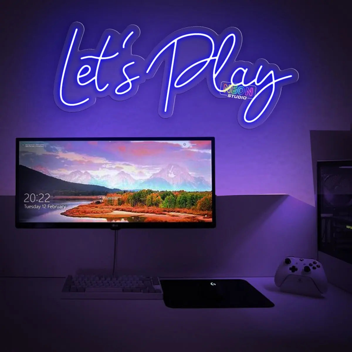 Let's Play neon sign