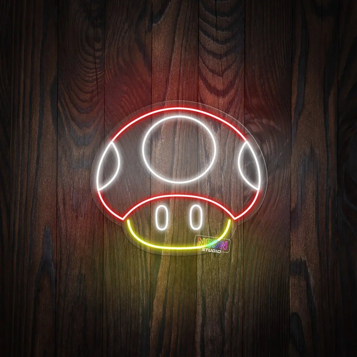 Mario Mushroom neon sign