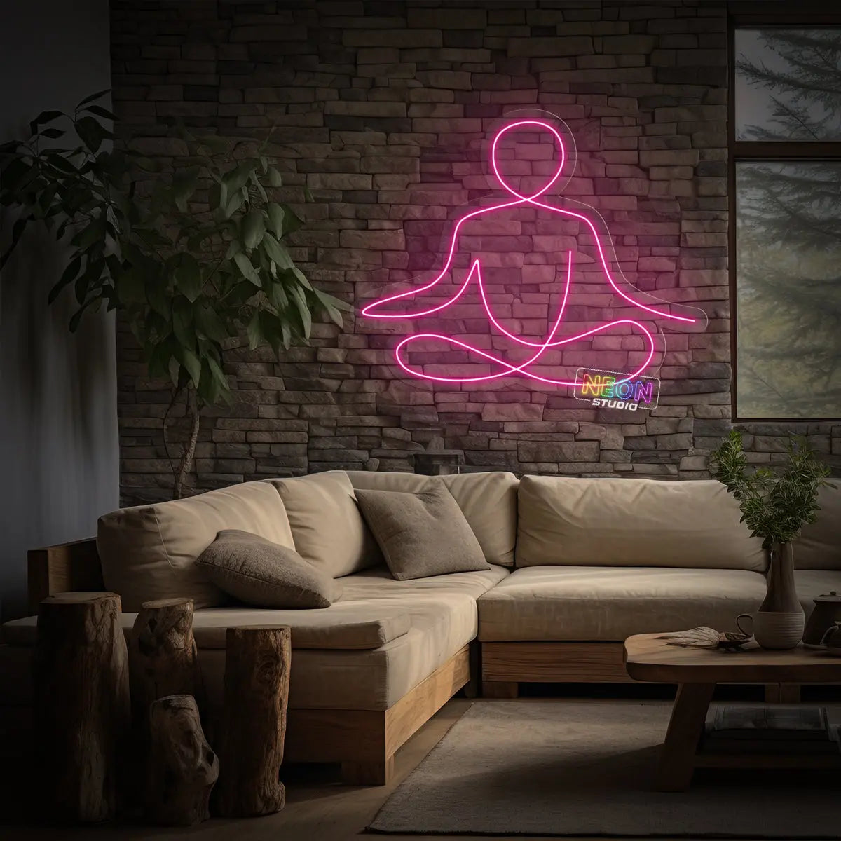 Meditation neon sign