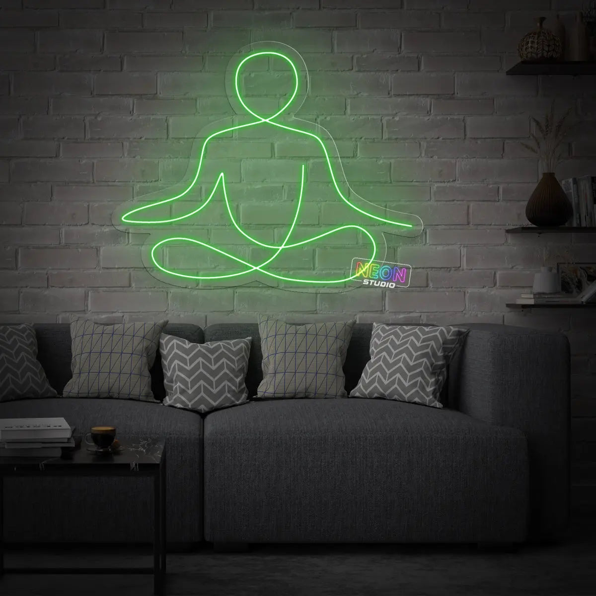 Meditation neon sign