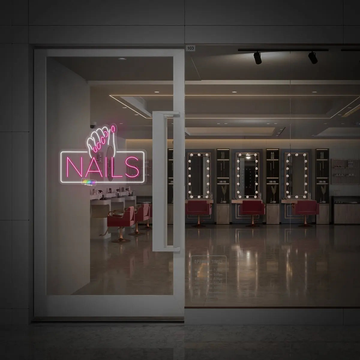 Nails 2 neon sign