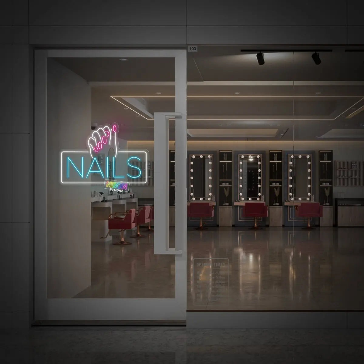 Nails 2 neon sign