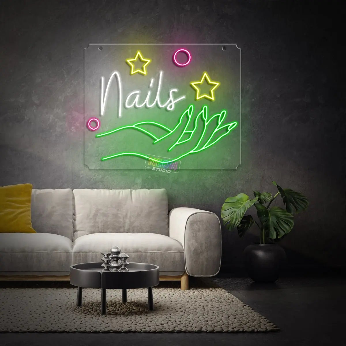 Nails neon sign
