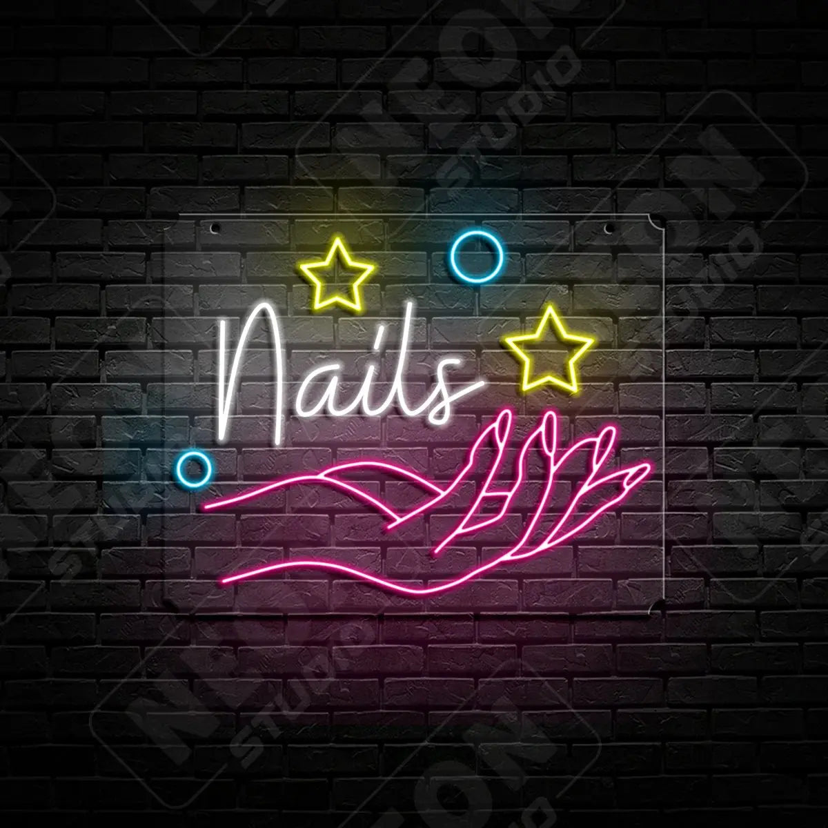 Nails neon sign