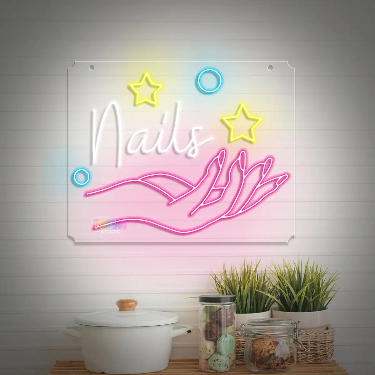Nails neon sign