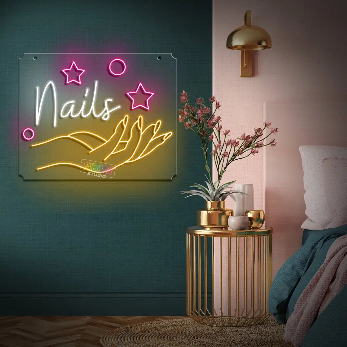 Nails neon sign