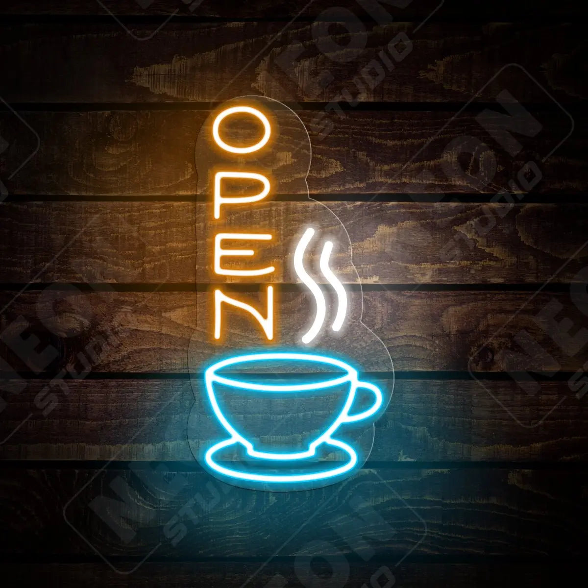 Open Coffee neon sign